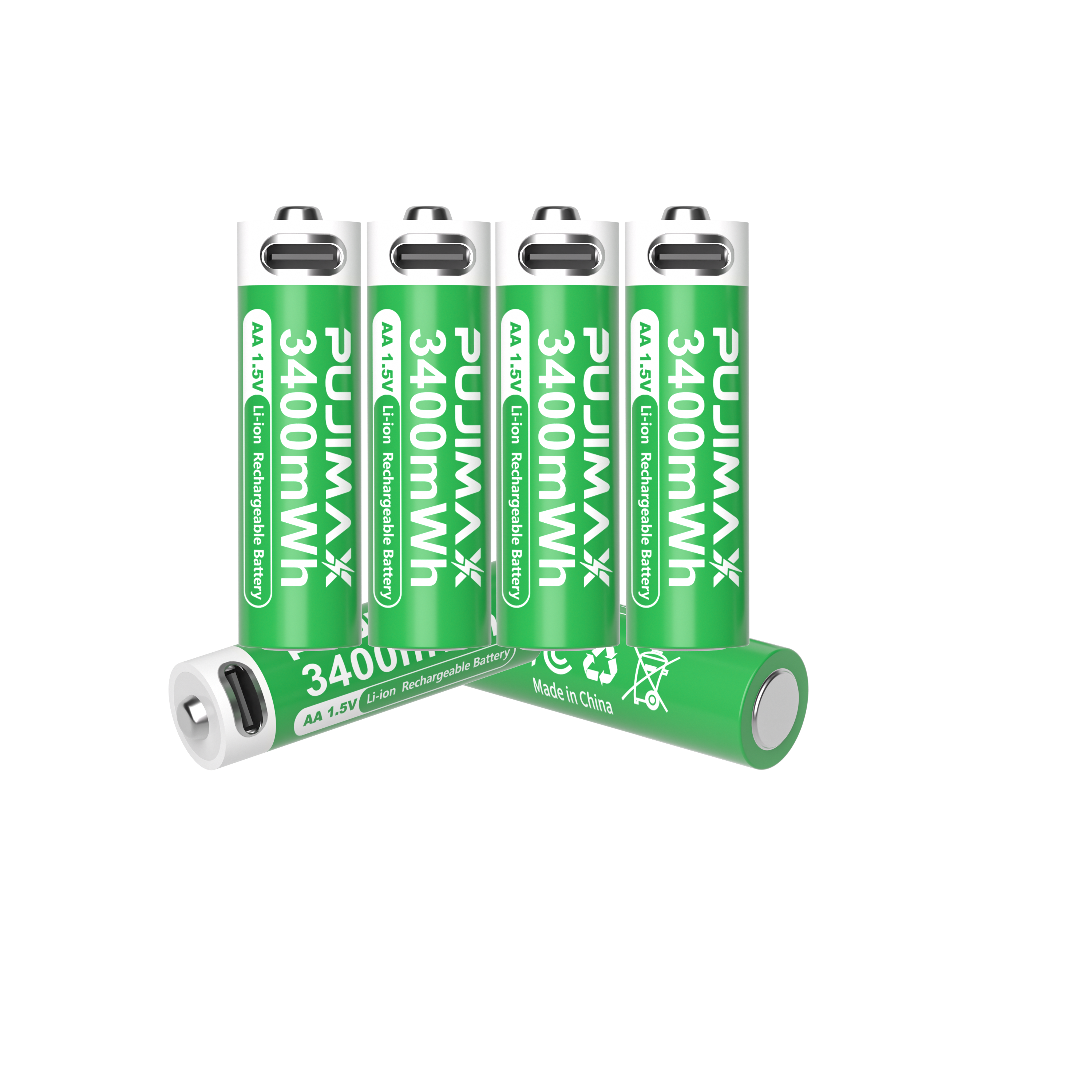 ถ่านชาร์จได้ AA 1.5V 3400mWh (Type-C)