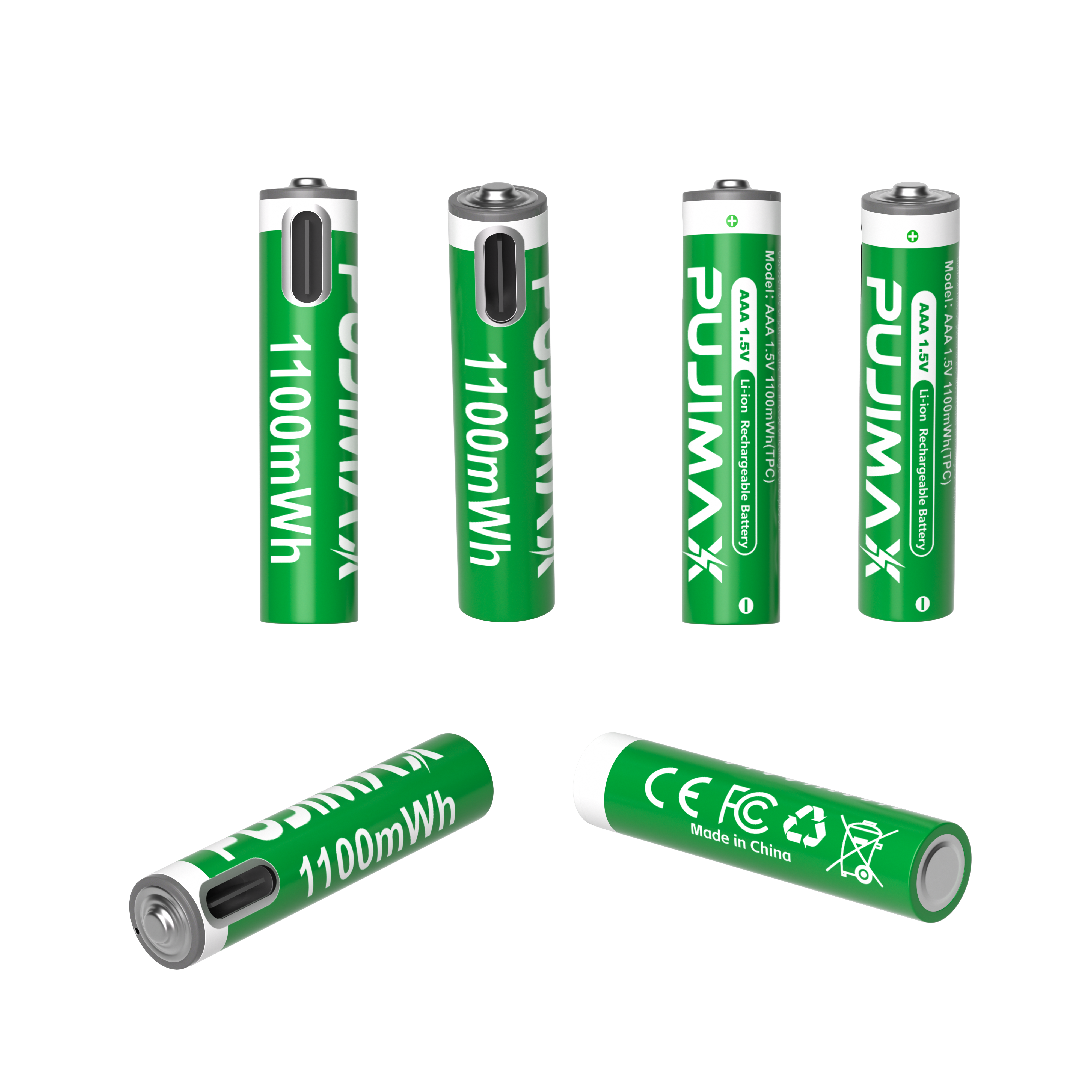 ถ่านชาร์จได้ AAA 1.5V 1100mWh (Type-C) รุ่นใหม่