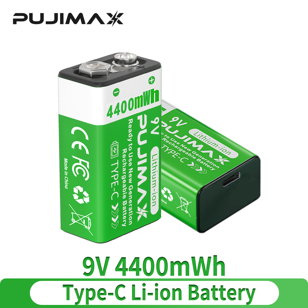 ถ่านชาร์จได้ 9V 4400mWh (Type-C)