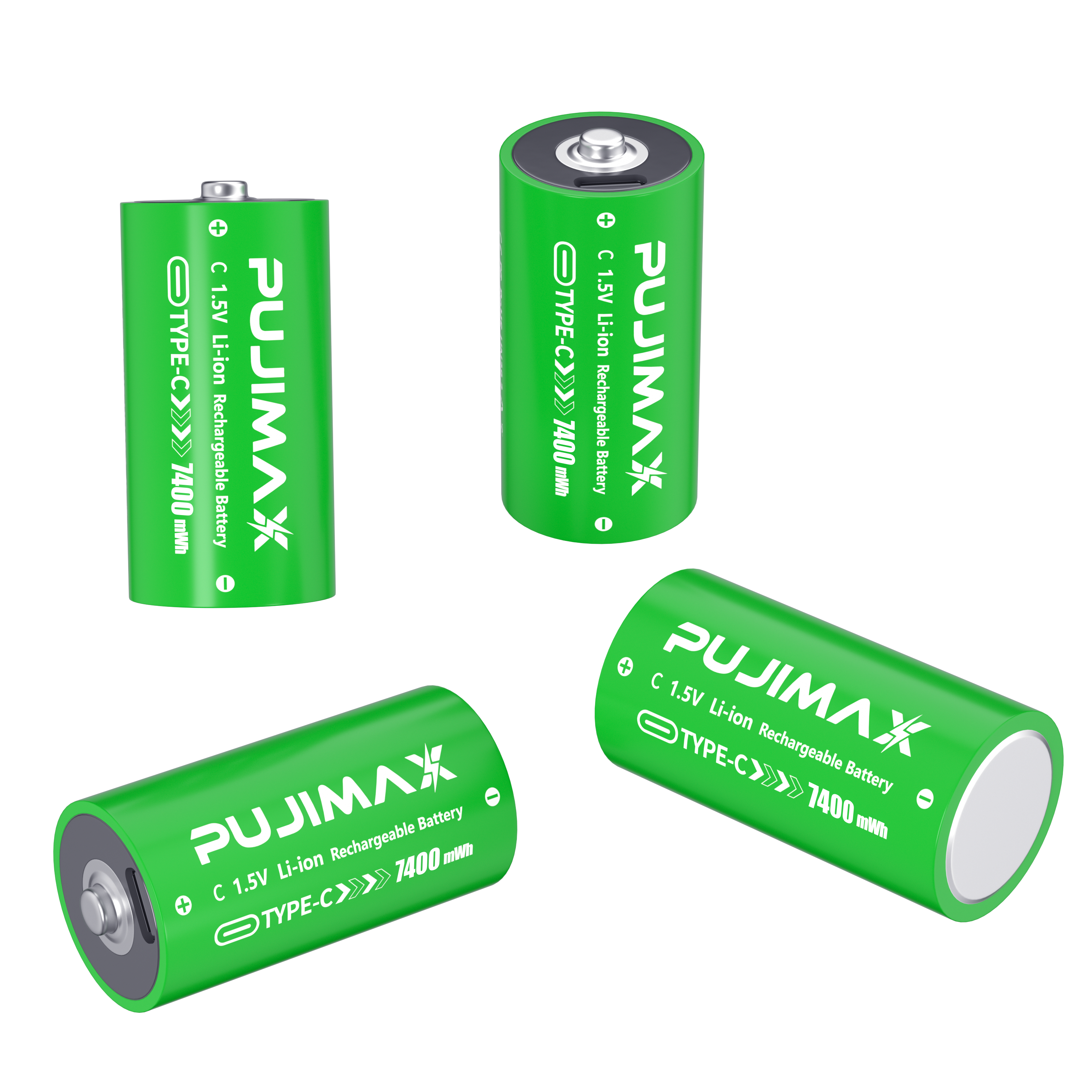 ถ่านชาร์จได้ C 1.5V 7400mWh (Type-C)