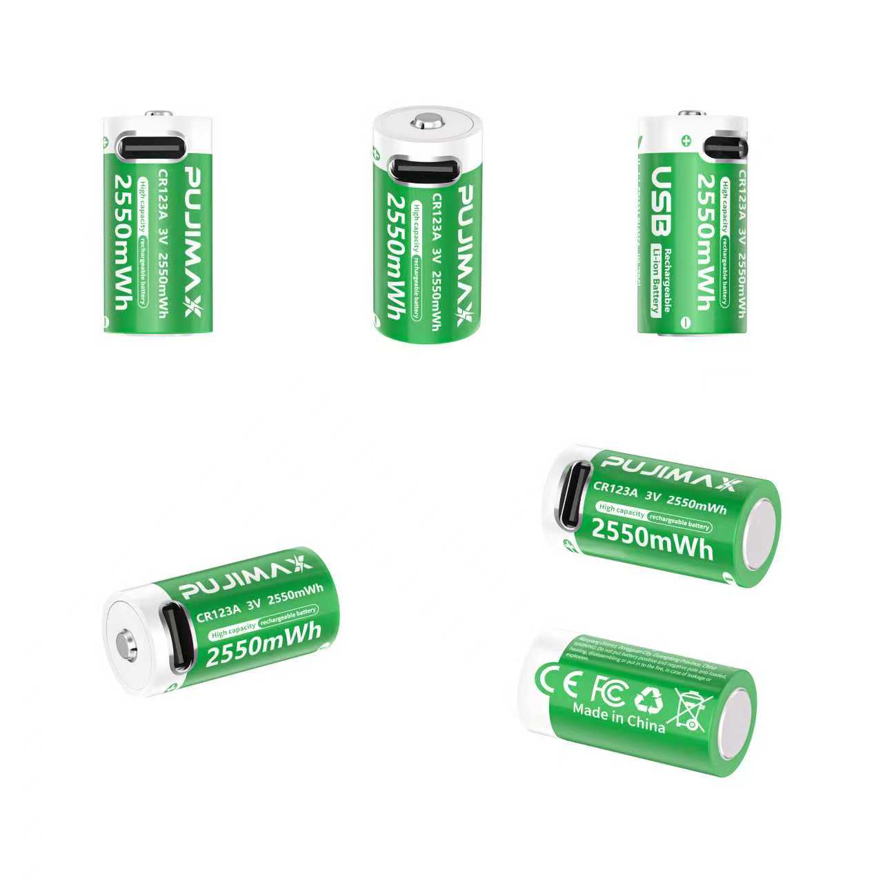 ถ่าน CR123A 3V 2550mWh (Type-C)